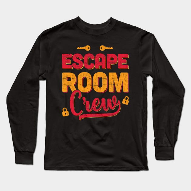 Escape Room Crew Puzzle Game Escaping Team design Long Sleeve T-Shirt by theodoros20